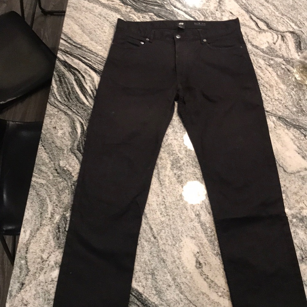 Mens H&M slim fit black pants